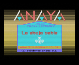 La Abeja Sabia 3 - Analisis: Forma y Color (1986, MSX, Anaya Multimedia)