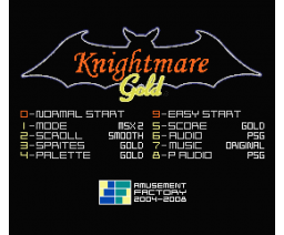 Knightmare Gold (2006, MSX2, Amusement Factory)