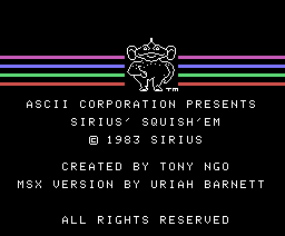 Squish'em (1984, MSX, Sirius)