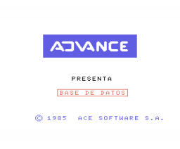 Base de Datos (1985, MSX, Ace Software S.A.)