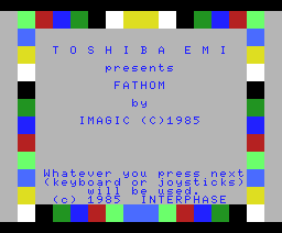 Fathom (1985, MSX, Imagic)