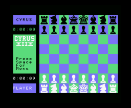 Cyrus II Chess (1986, MSX, Intelligent Software)