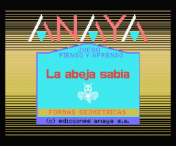 La Abeja Sabia 1 - Formas Geometricas (1986, MSX, Anaya Multimedia)
