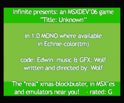 Title : Unknown (2006, MSX, Infinite)