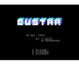 Custar (1985, MSX, HAL Laboratory)
