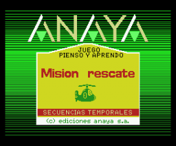 Misión Rescate 2 - Secuencias Temporales (1986, MSX, Anaya Multimedia)