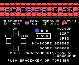 Bomber Man (1983, MSX, Hudson Soft)