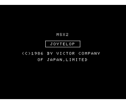 Joytelop (1986, MSX2, Victor Co. of Japan (JVC))