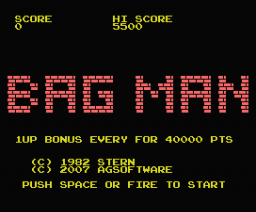 Bag Man (2007, MSX, AG Software)