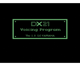 DX21 Voicing Program (1985, MSX, YAMAHA)