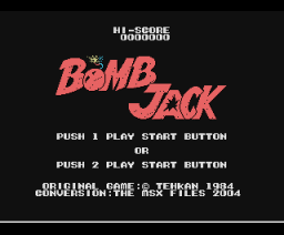 Bomb Jack (2004, MSX, SEGA, Tehkan)