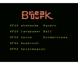 Break Out (1986, MSX, Volker Becker)