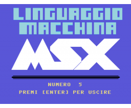 Linguaggio Macchina MSX n.5 (1987, MSX, Gruppo Editoriale International Education)