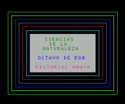 Ciencias de la Naturaleza 8º EGB (1985, MSX, Anaya Multimedia)