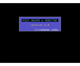 MIDI Macro & Monitor (1986, MSX, YAMAHA)