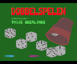 Dobbelspelen de luxe (1990, MSX2, Thijs Geerlings)