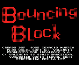 Bouncing Block (1988, MSX, Idealogic)