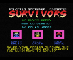 Survivors (1986, MSX, Atlantis Software (UK))