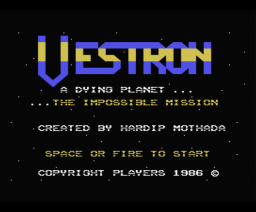 Vestron (1986, MSX, Players)
