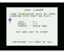 Juno Lander (1984, MSX, Bernd Jöllenbeck GMBH)