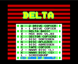 Delta Soft Tools Disc (1988, MSX2, Delta Soft)