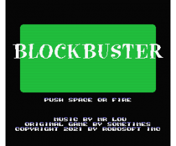 Blockbuster (2021, MSX, Robosoft)