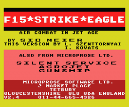 F-15 Strike Eagle (1987, MSX, Microprose)