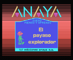El Payaso Explorador 1 - Identificación de Objetos (1986, MSX, Anaya Multimedia)