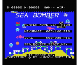 Sea Bomber / HELP! (1983, MSX, Hudson Soft)