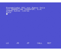 RSC (1985, MSX, R.S.C. Software)