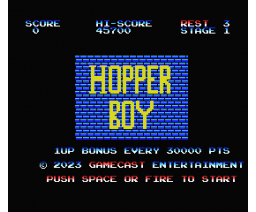 Hopper Boy (2023, MSX, GameCast Entertainment)
