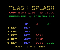 Flash Splash (1984, MSX, Isoco)