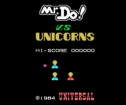 Mr. Do! vs Unicorns (1984, MSX, Universal)