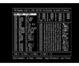 MSX-Debugger (1990, MSX2, A. Meek, P. Heijnen)