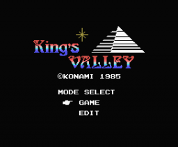 King's Valley (with Edit mode) (1985, MSX, Konami)