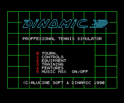 Professional Tennis Simulator (1990, MSX, Alucine Soft)