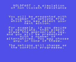 Holdfast (1984, MSX, K. J. Ollett)