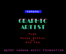Graphic Artist (1985, MSX, YAMAHA)