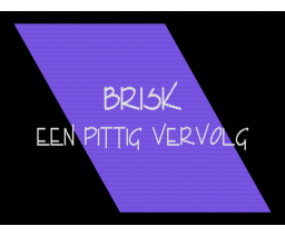 Brisk 2 (1994, MSX2, Triple Soft)