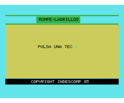 Rompe-Ladrillos (1985, MSX, Indescomp)