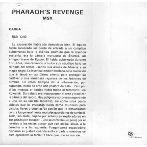 Pharaoh's Revenge (1988, MSX, Eurosoft)