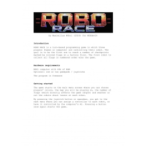 Robo Race (2025, MSX, Maximilian Wöhrl)