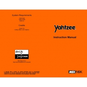 Yahtzee (2007, MSX, dvik & joyrex productions)