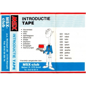 Introductie tape (MSX, MSX Club België/Nederland)