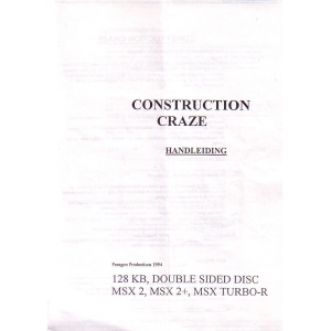 Construction Craze (1994, MSX2, Paragon Productions)