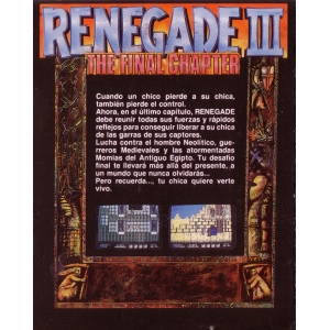 Renegade III - The Final Chapter (1989, MSX, Imagine)