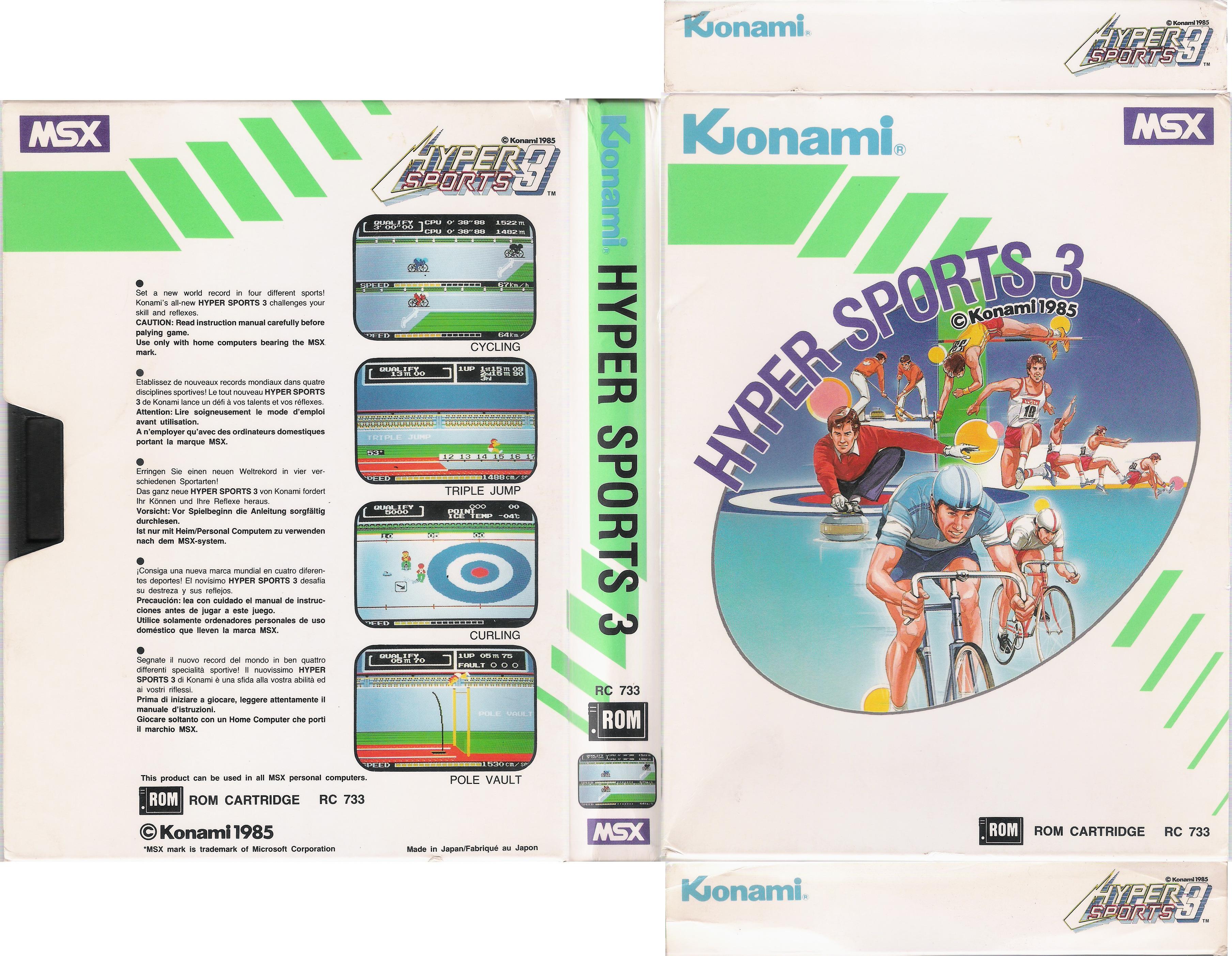 Hyper Sports 3 (1985, MSX, Konami) | Releases | Generation MSX