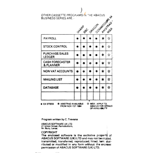 Abacus Business Series catalog