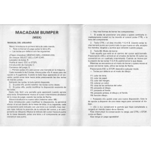 Macadam Bumper (1985, MSX, ERE Informatique)