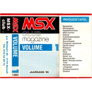 MSX Club Magazine Volume 1 - jaargang '85 (1986, MSX, MSX Club België/Nederland)